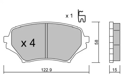 Комплект тормозных колодок AISIN BPMZ-1004